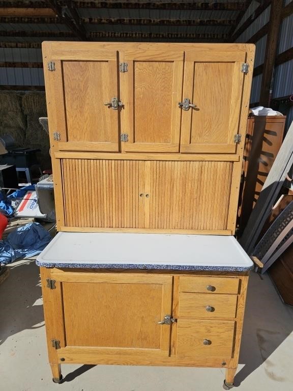 An authentic Hoosier baker's cabinet.