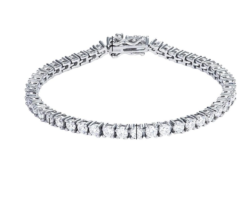 A diamond bracelet.